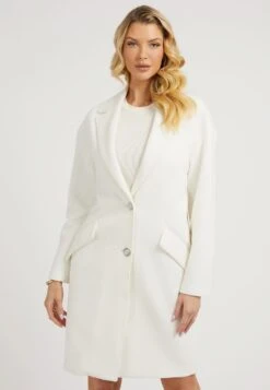 Guess Langer Mantel - Halflange Jas - Weiß