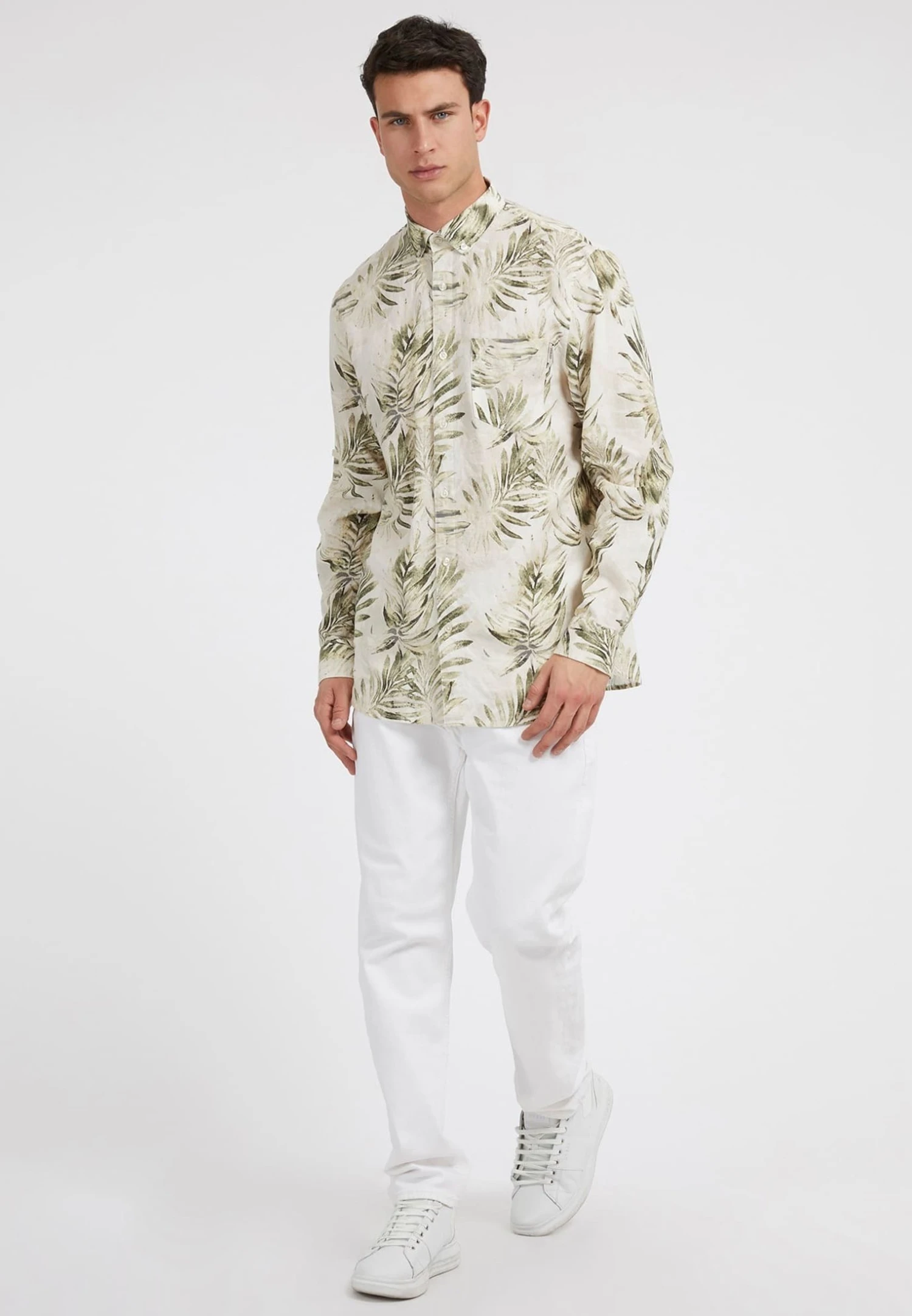 Guess Mit AlloverPrint - Overhemd - Mehrfarbig Grün - Afbeelding 2