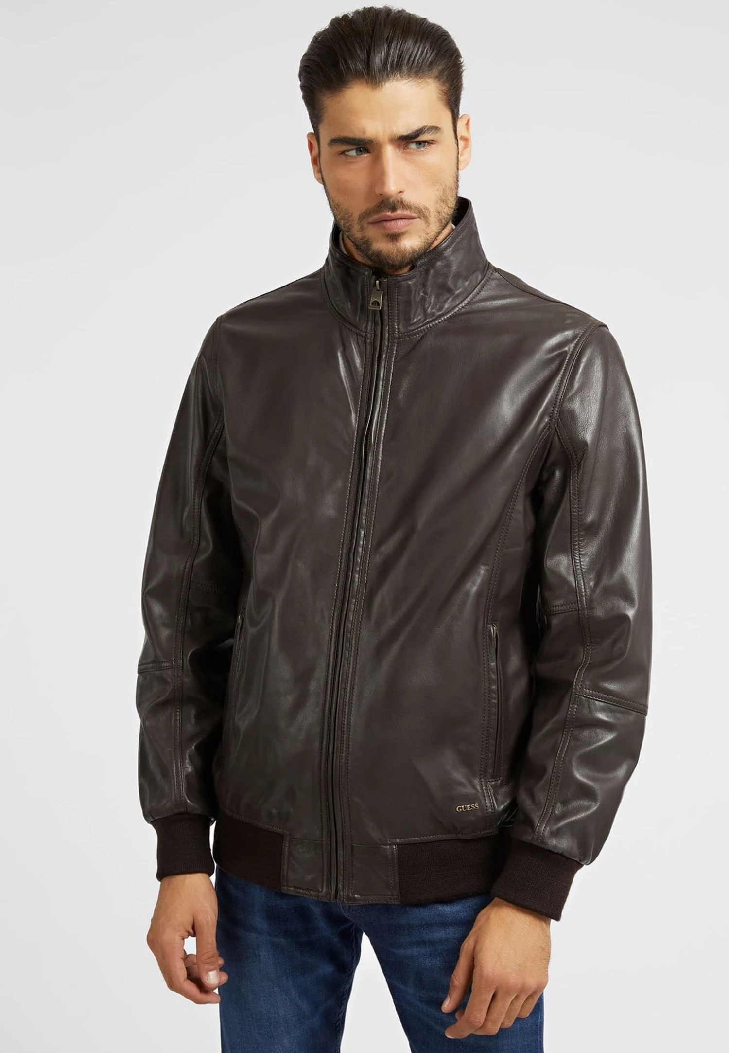 Guess Leren Jas - Braun