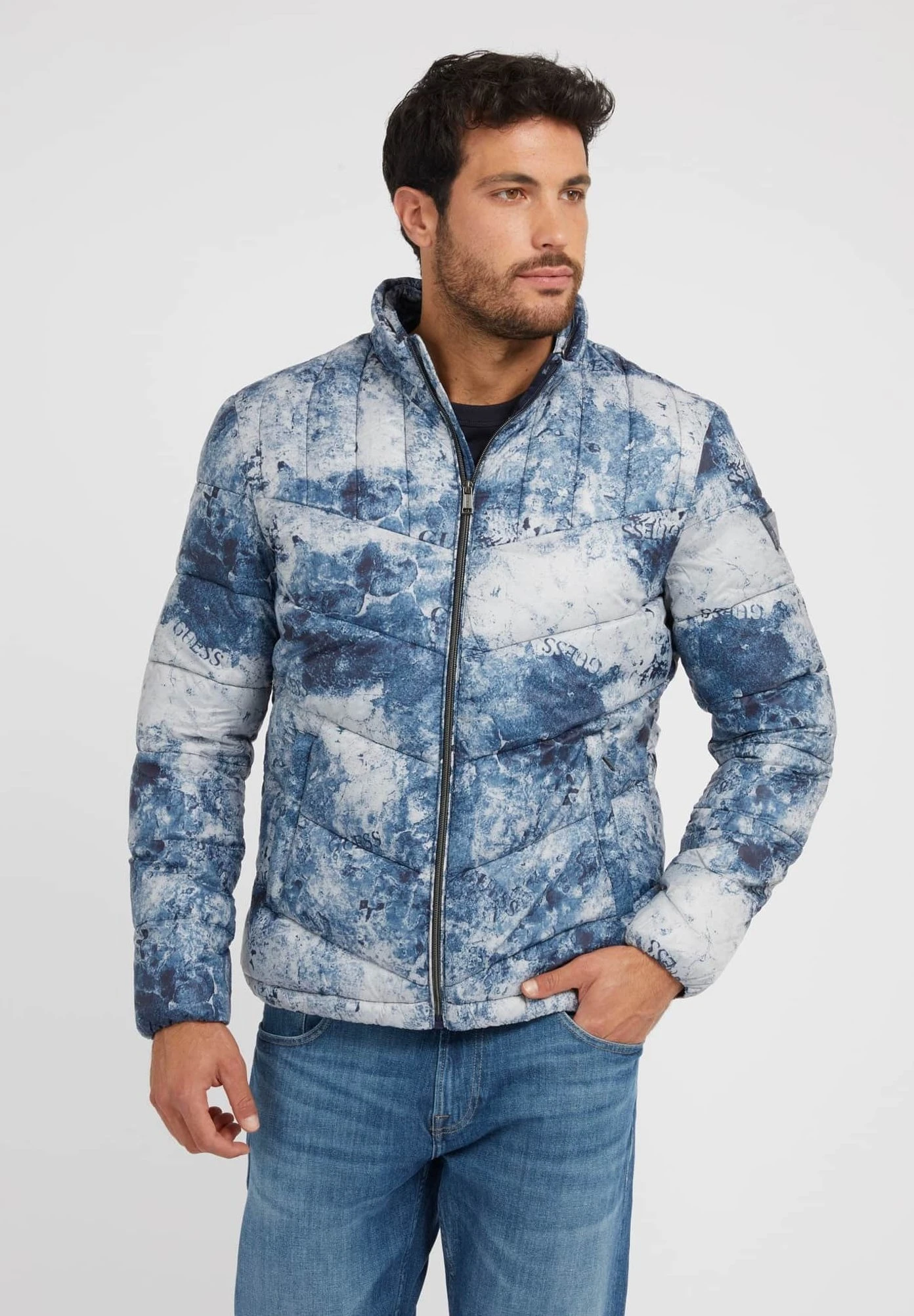 Guess Super Stepp - Winterjas - Mehrfarbig/Grundton Blau - Afbeelding 4