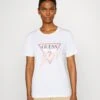 Guess Icon Tee - T-Shirt Print - Pure White
