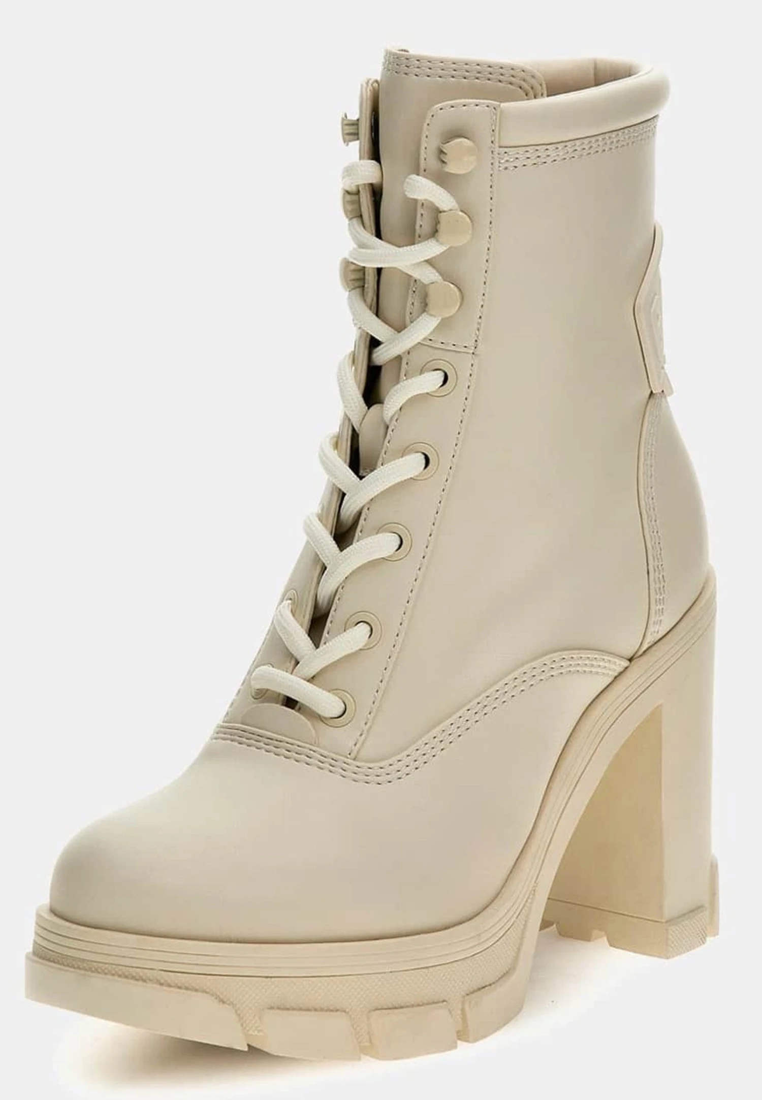 Guess Xennia - Enkellaarsjes Met Plateauzool - Creme - Afbeelding 2