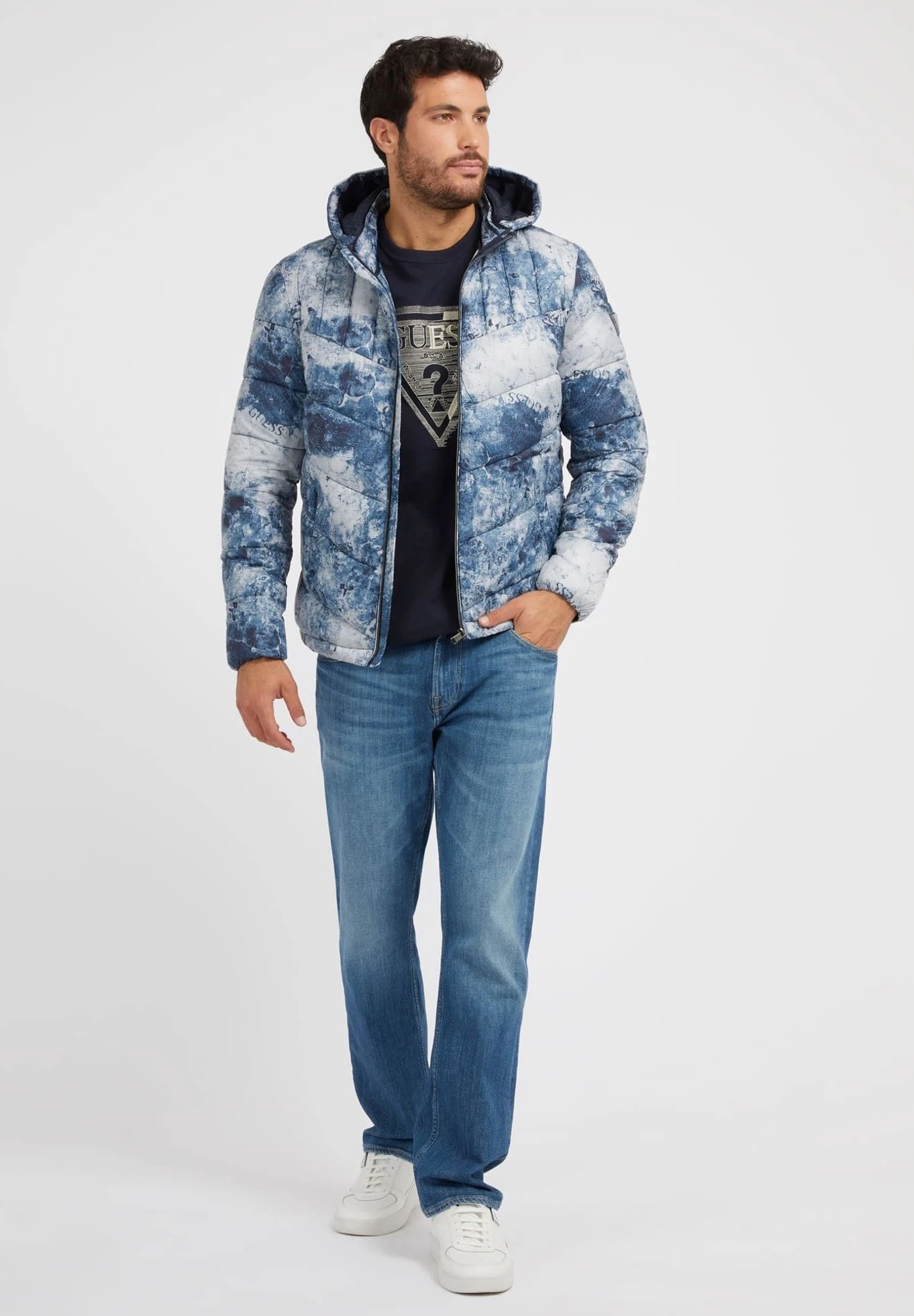 Guess Super Stepp - Winterjas - Mehrfarbig/Grundton Blau - Afbeelding 2