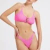 Guess In Crinkle-Optik - Bikinibroekje - Fuchsia