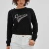 Guess Mit Frontlogo - Trui - Schwarz