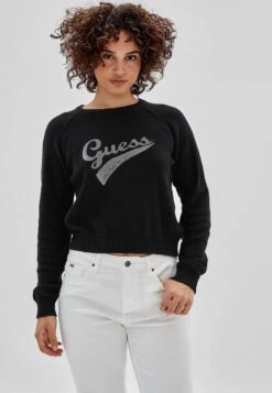 Guess Mit Frontlogo - Trui - Schwarz