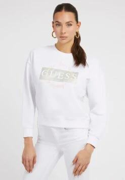 Guess Mit Frontlogo - Sweater - Weiß