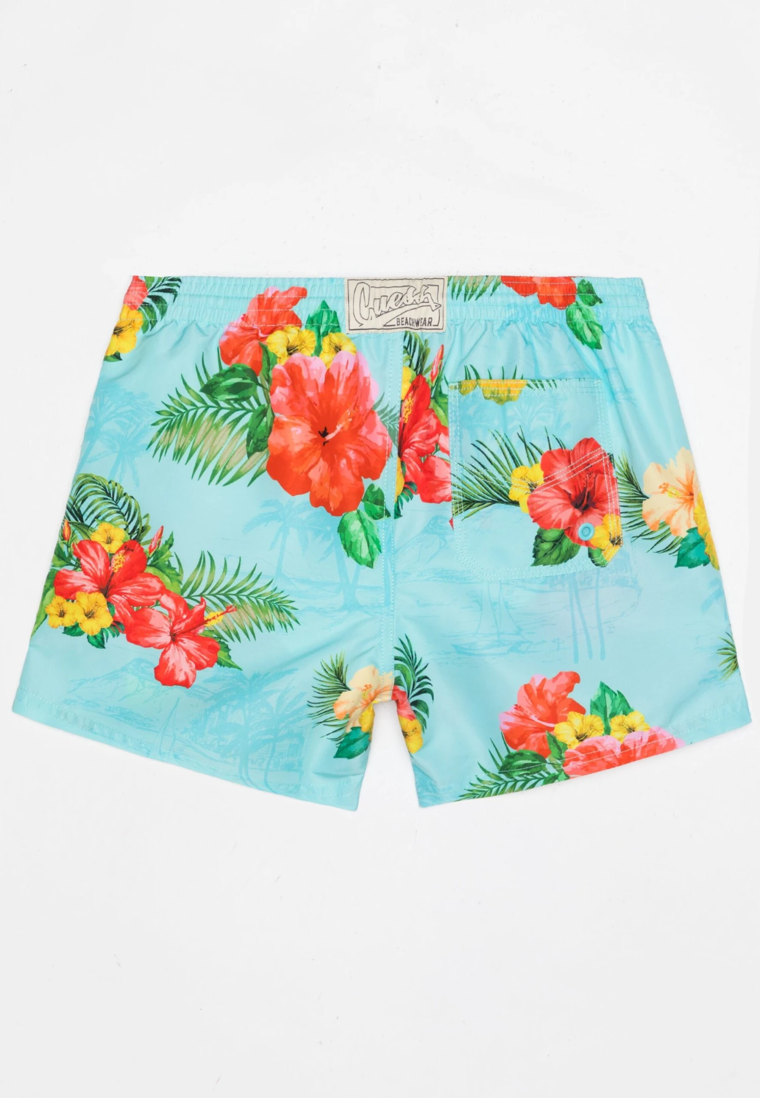 Guess Junior Swimwear Trunk Mini Me - Zwemshorts - Hawaii Ibiscus Blue - Afbeelding 2