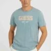 Guess Logostickerei - T-Shirt Print - Himmelblau