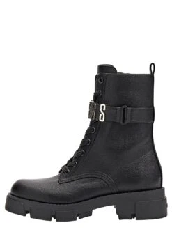 Guess Madox - Enkellaarsjes Met Plateauzool - Black