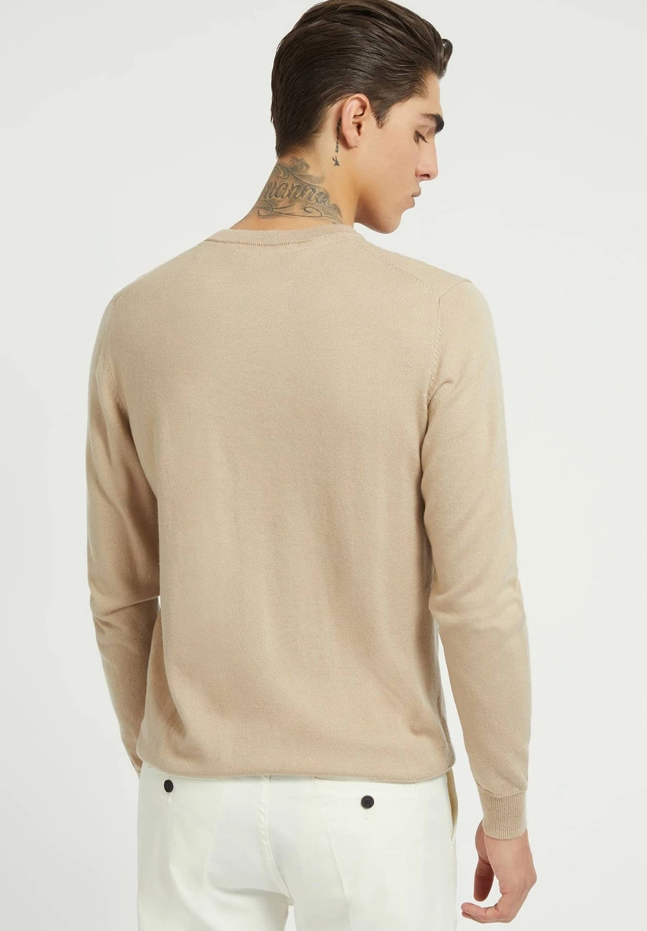 Guess Frontlogo - Trui - Beige - Afbeelding 3