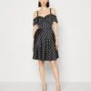 Guess Flare Dress - Cocktailjurk - Optical Square Black