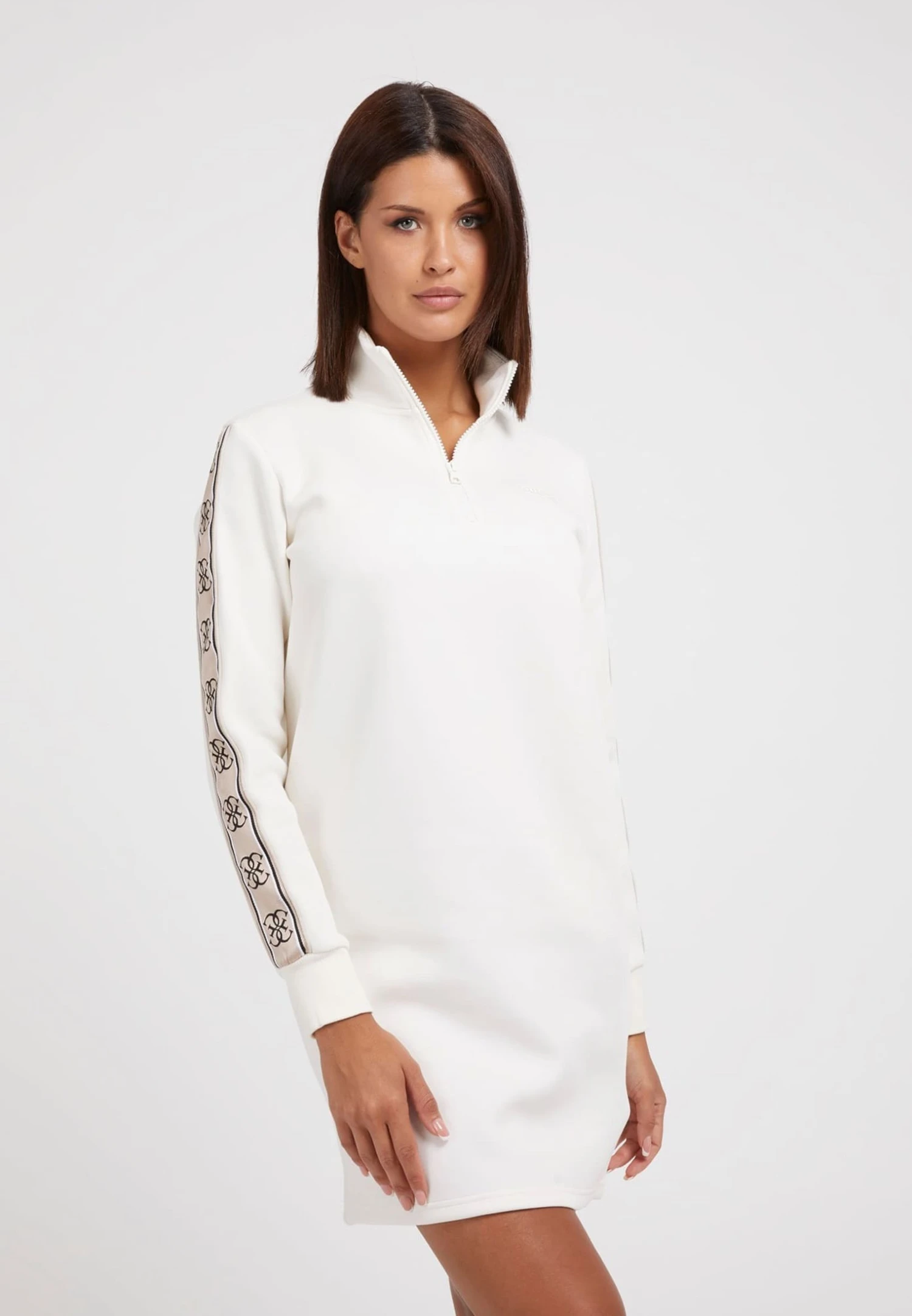 Guess Mit Seitlichem Logo - Jurk - Bianco