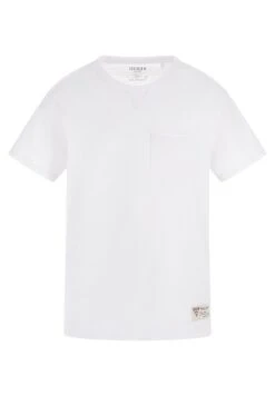 Guess Tasca Frontale - T-Shirt Basic - Weiß