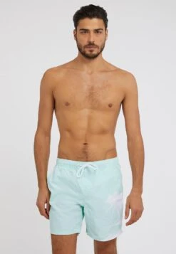 Guess Mit Seitlichem Print - Zwemshorts - Himmelblau
