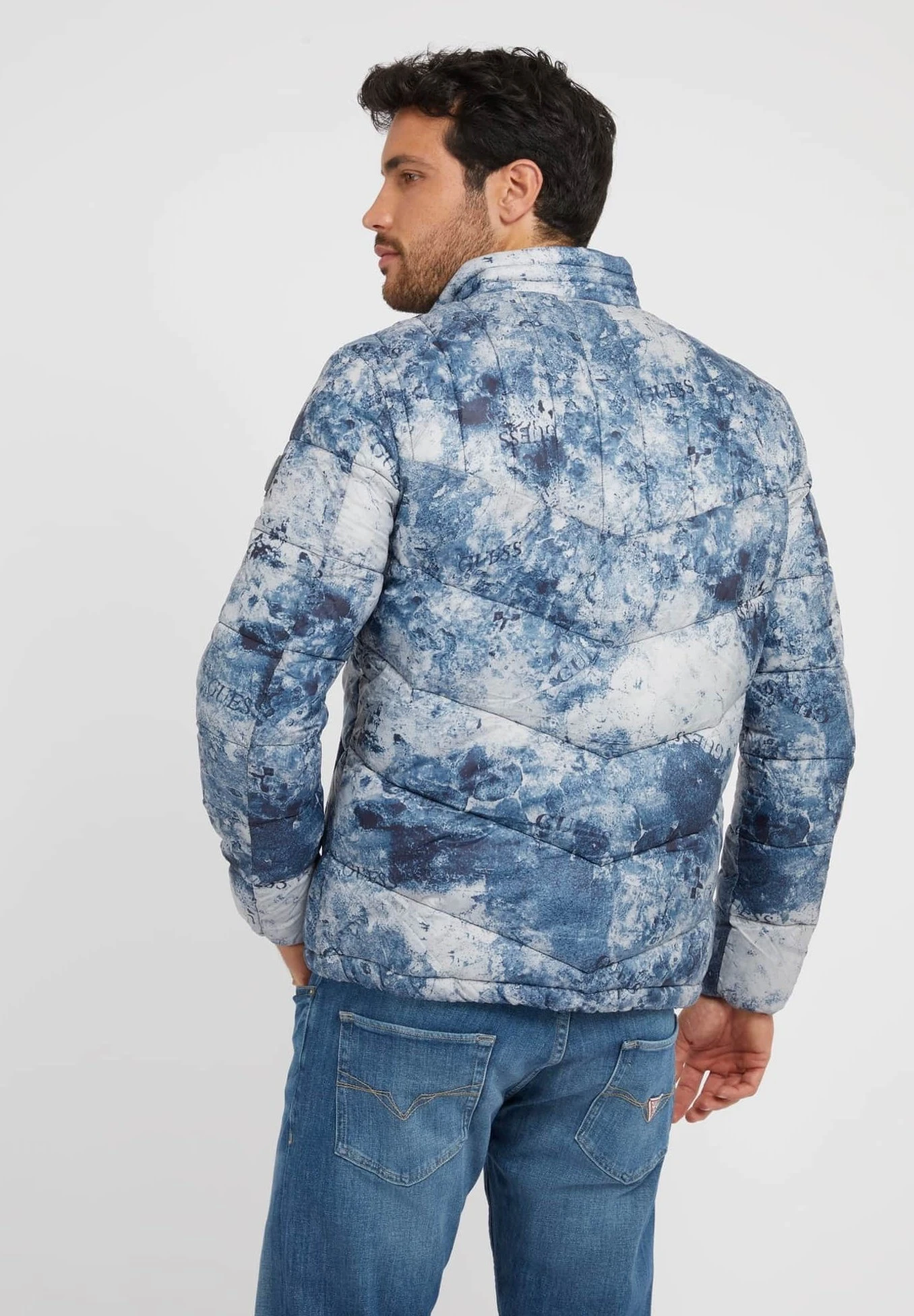 Guess Super Stepp - Winterjas - Mehrfarbig/Grundton Blau - Afbeelding 3