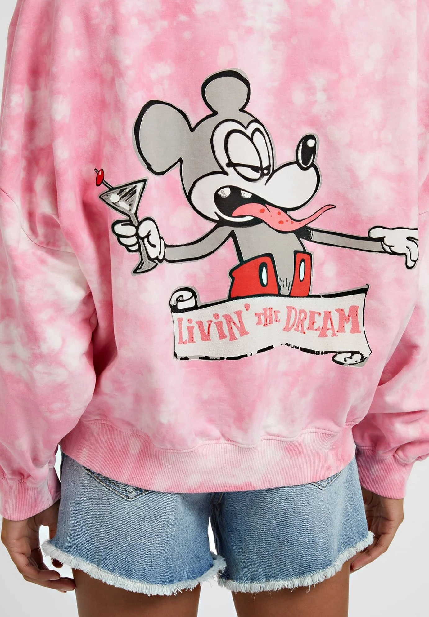 Guess Mit Rückseitigem Graffiti - Hoodie - Rose - Afbeelding 3