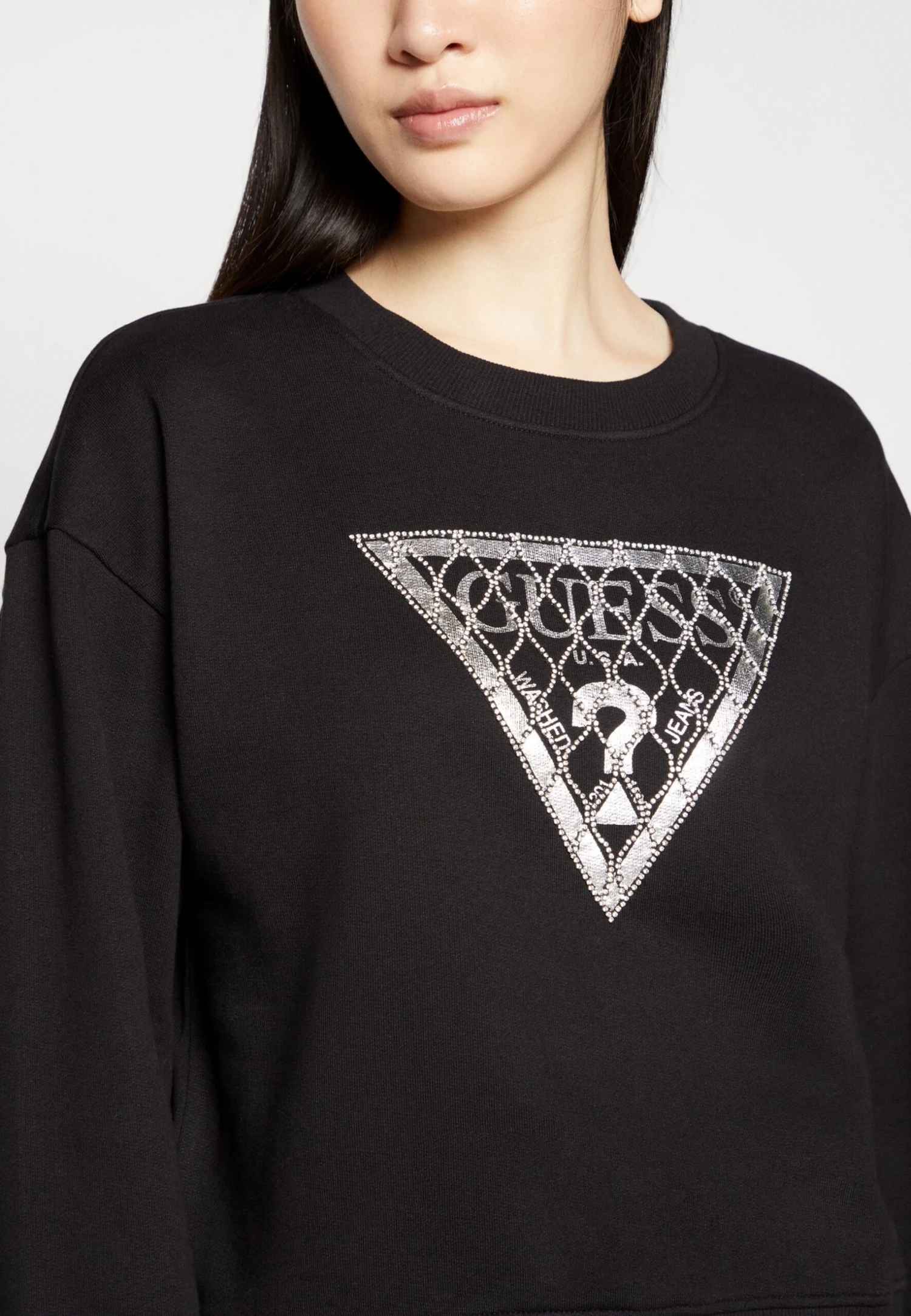 Guess Crystal Mesh- Sweater - Jet Black - Afbeelding 6
