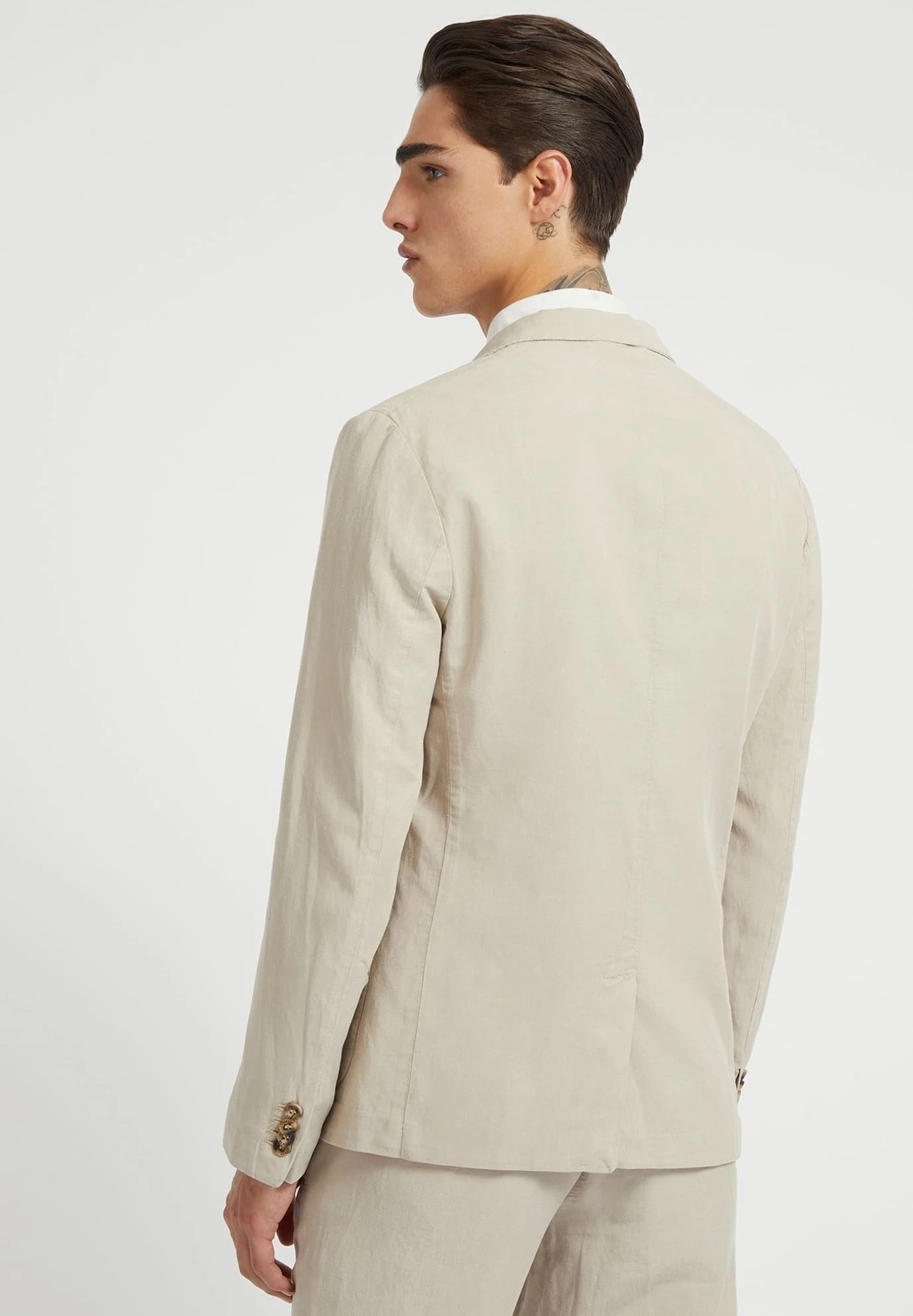 Guess Mit Seitlicher Logostickerei - Blazer - Beige - Afbeelding 3