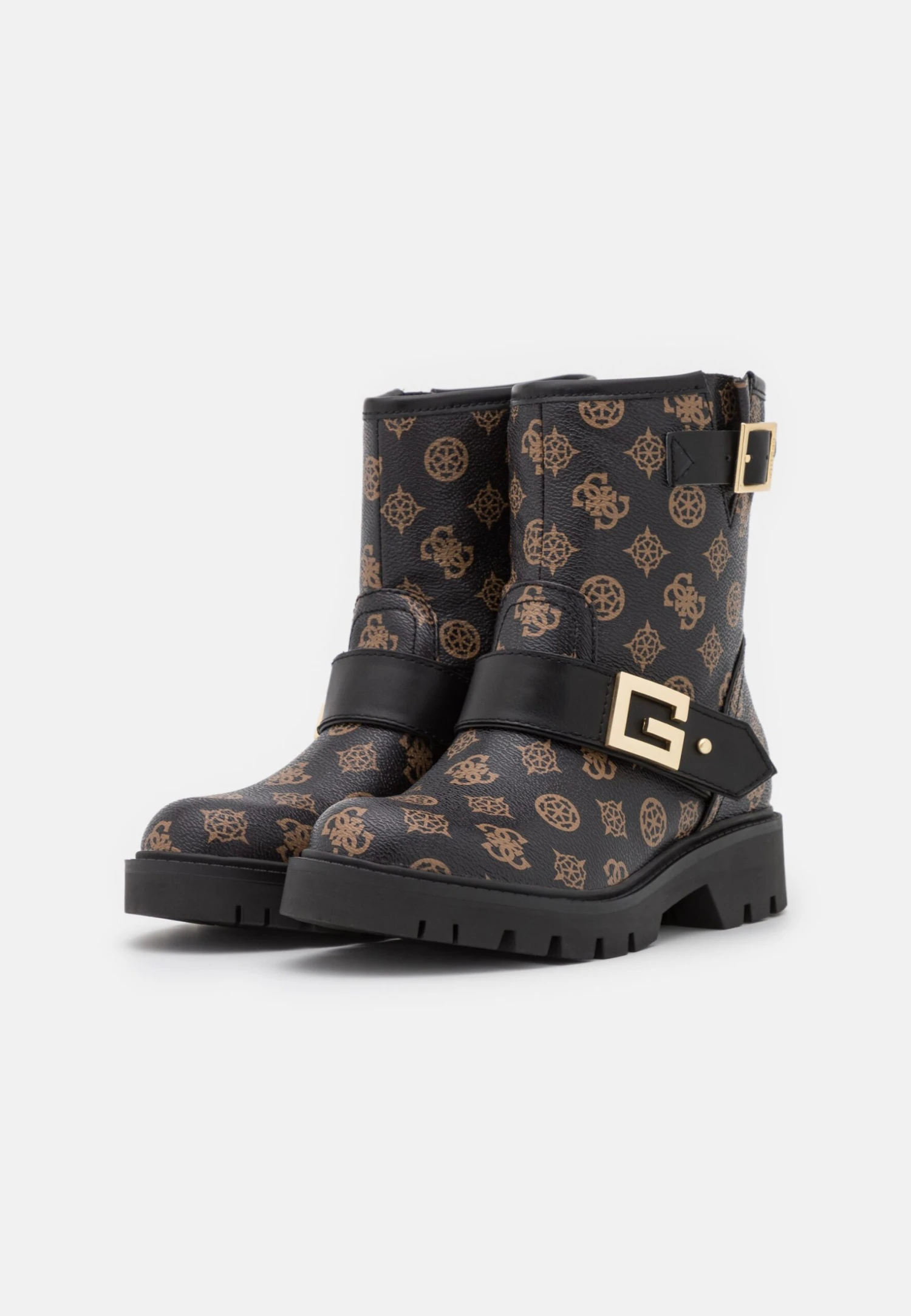 Guess Ragner - Enkellaarsjes Met Plateauzool - Brown/Ocra - Afbeelding 3