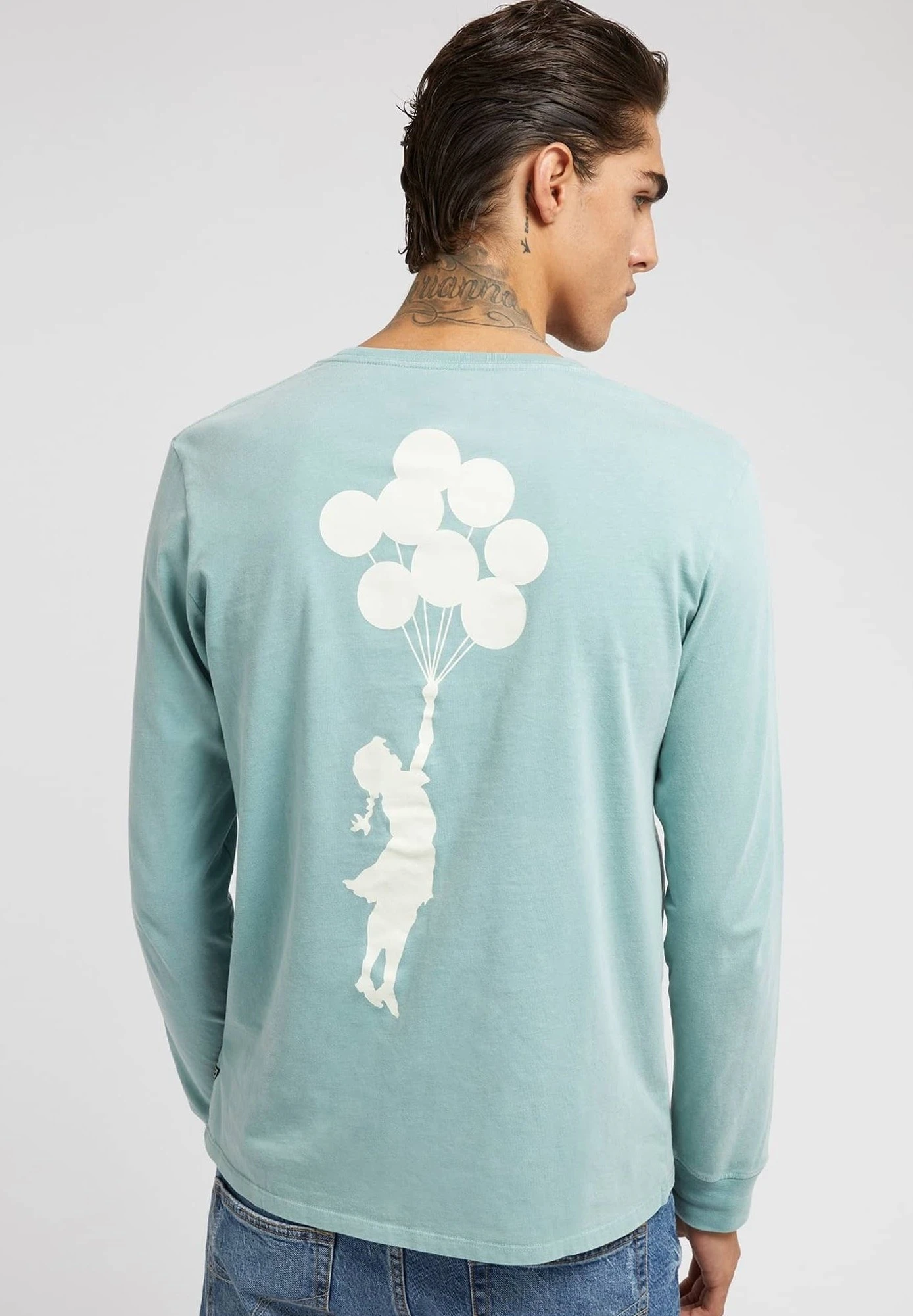 Guess Graffiti - Longsleeve - Blau - Afbeelding 3