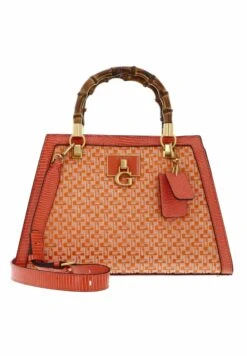 Guess Stephi Bamboo Satchel - Handtas - Orange Logo