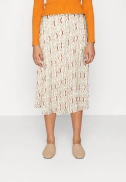 Golden Monogram Skirt - Plooirok - White/Gold-Coloured