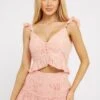 Guess Sl Arielle Floral Eyelet - Blouse - Rose