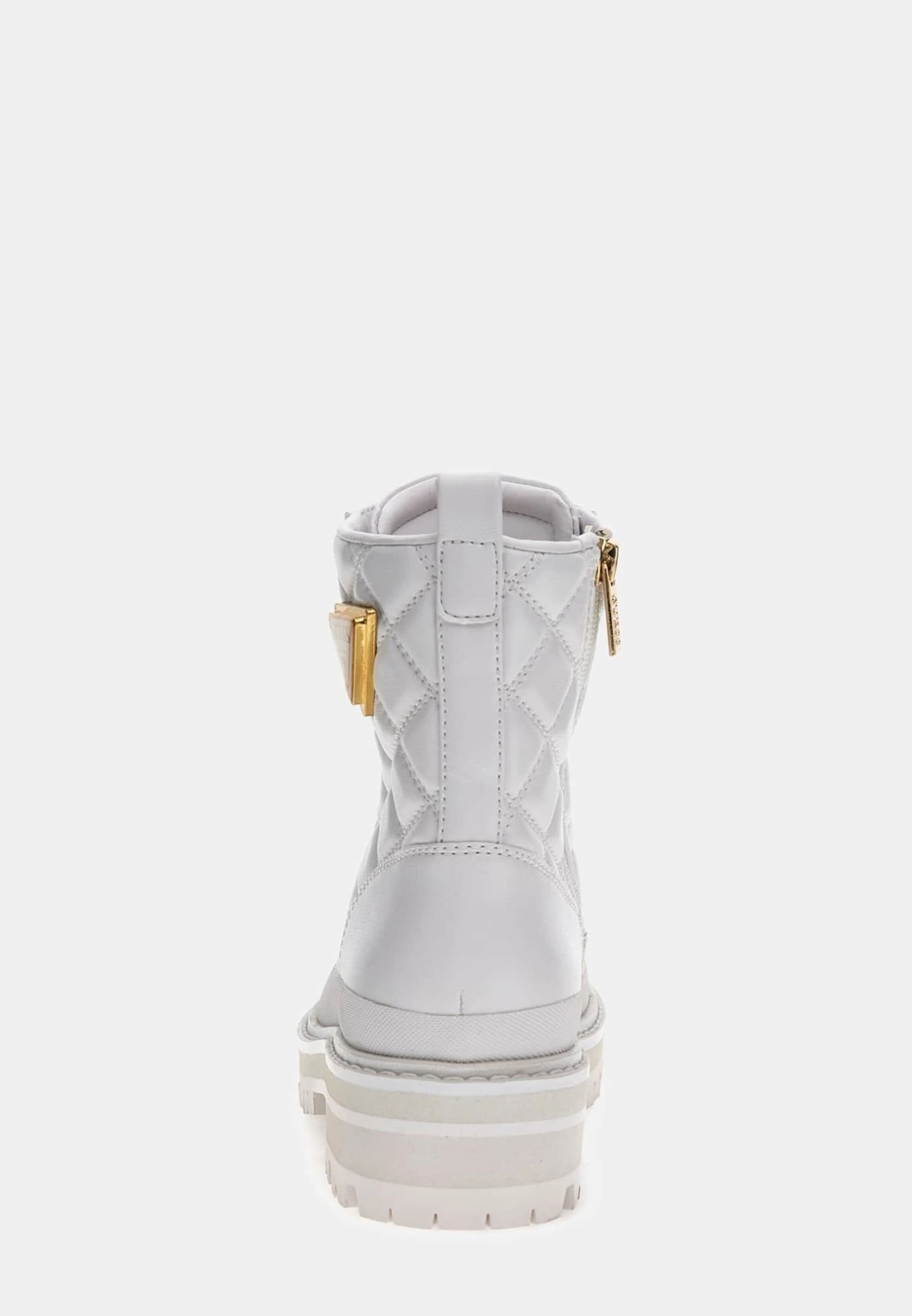 Guess Badae Steppung - Enkellaarsjes Met Plateauzool - Weiß - Afbeelding 4