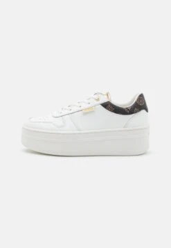 Guess Lifet - Sneakers Laag - White/Dark Brown