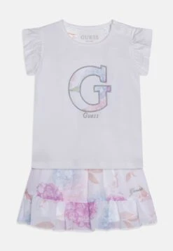 Guess Newborn Set - T-Shirt Print - Pure White
