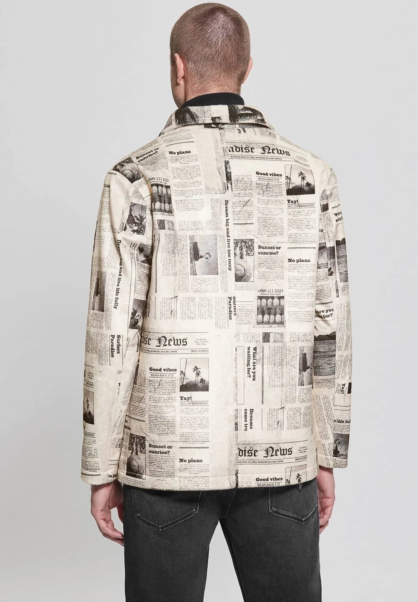 Guess Zeitungsprint - Jas - White - Afbeelding 3