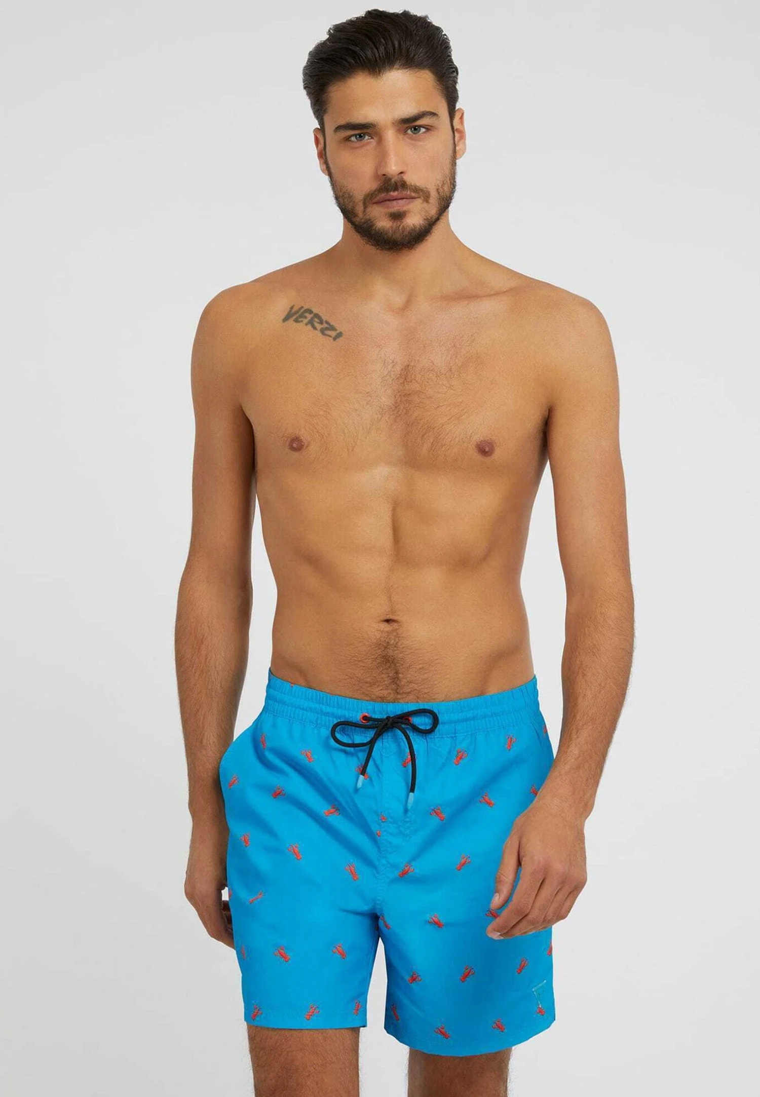 Guess Mit Allover-Print - Zwemshorts - Himmelblau