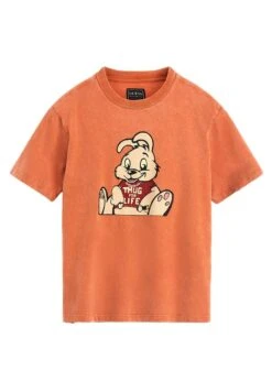 Guess Mit Graffiti Print - T-Shirt Print - Orange