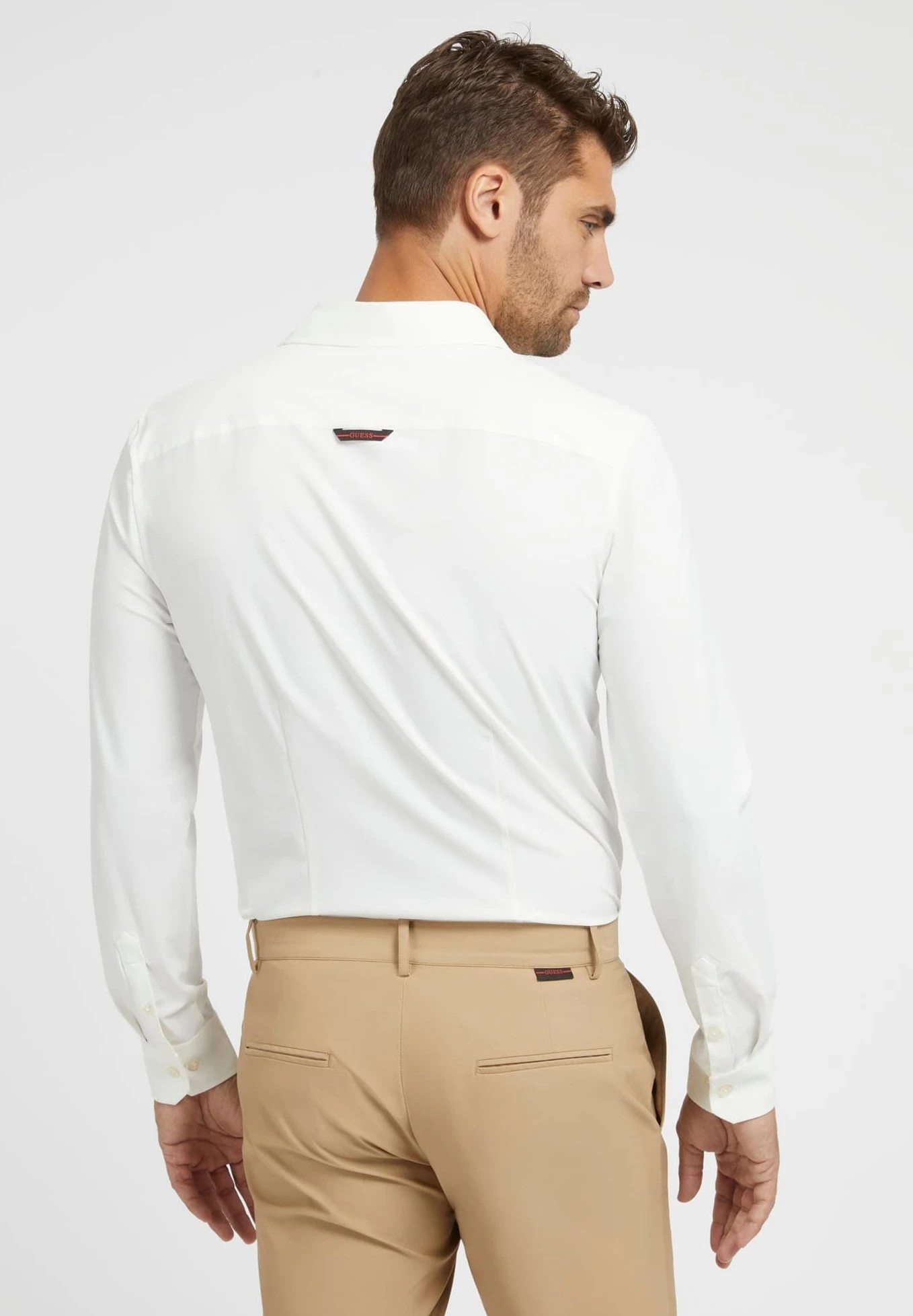 Guess Tech-Stretch - Zakelijk Overhemd - Weiß - Afbeelding 3