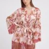 Guess Kimono Mit Blumenprint - Badjas - Blumenmuster Pink