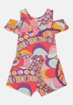 Guess Toddler Printed Romper - Jumpsuit - Orange/Rose
