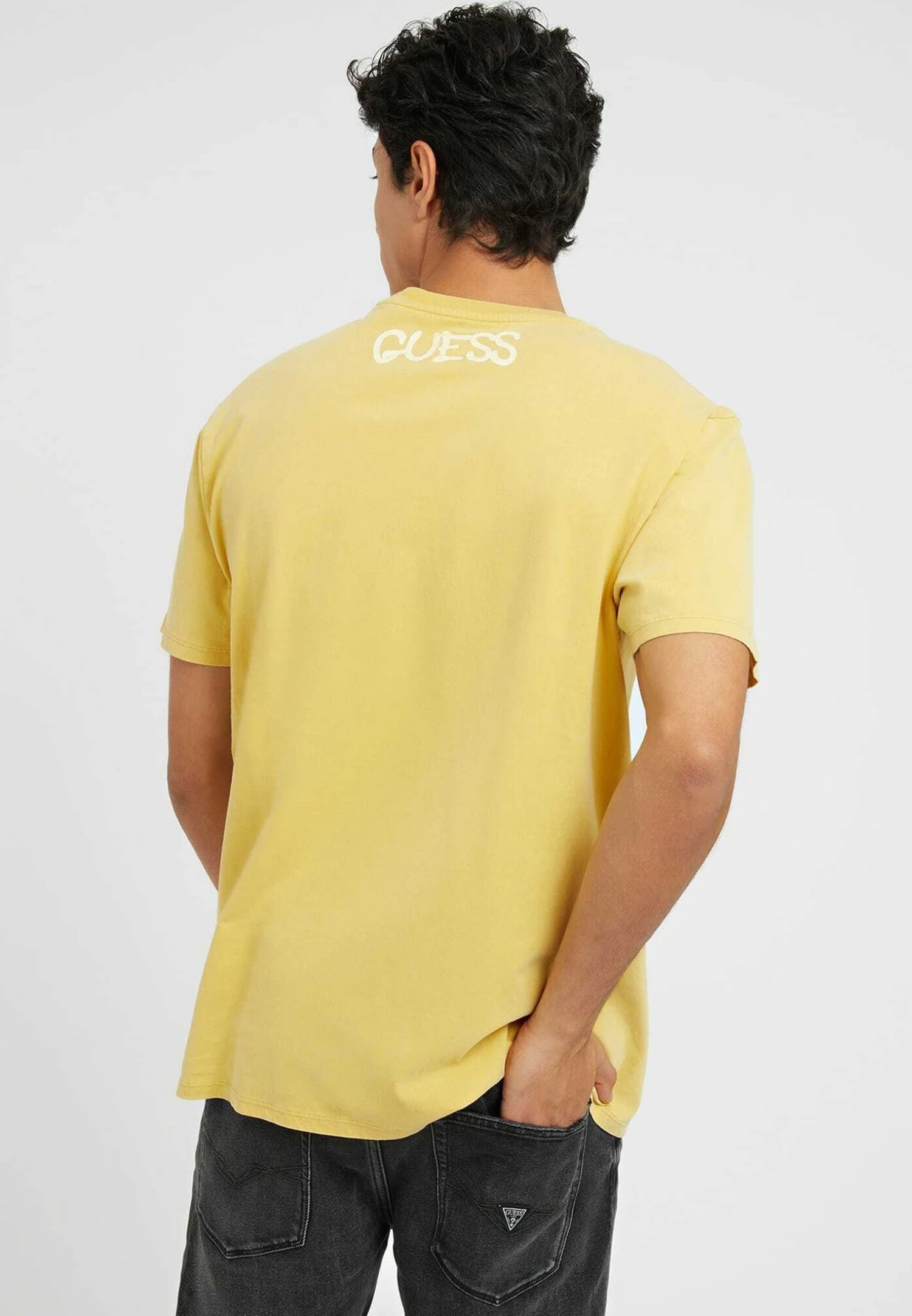Guess Mit Graffiti-Print - T-Shirt Print - Gelb - Afbeelding 3