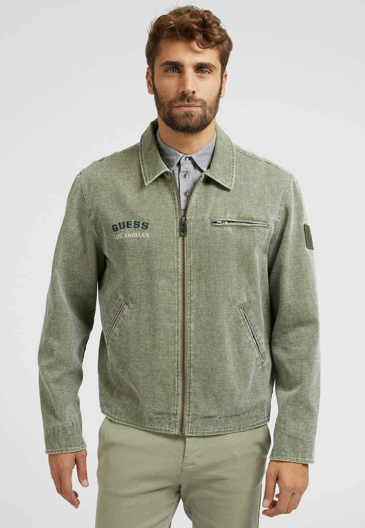 Guess Canvas - Lichte Jas - Grün