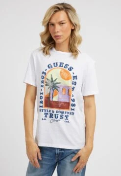 Guess Frontale - T-Shirt Print - Bianco