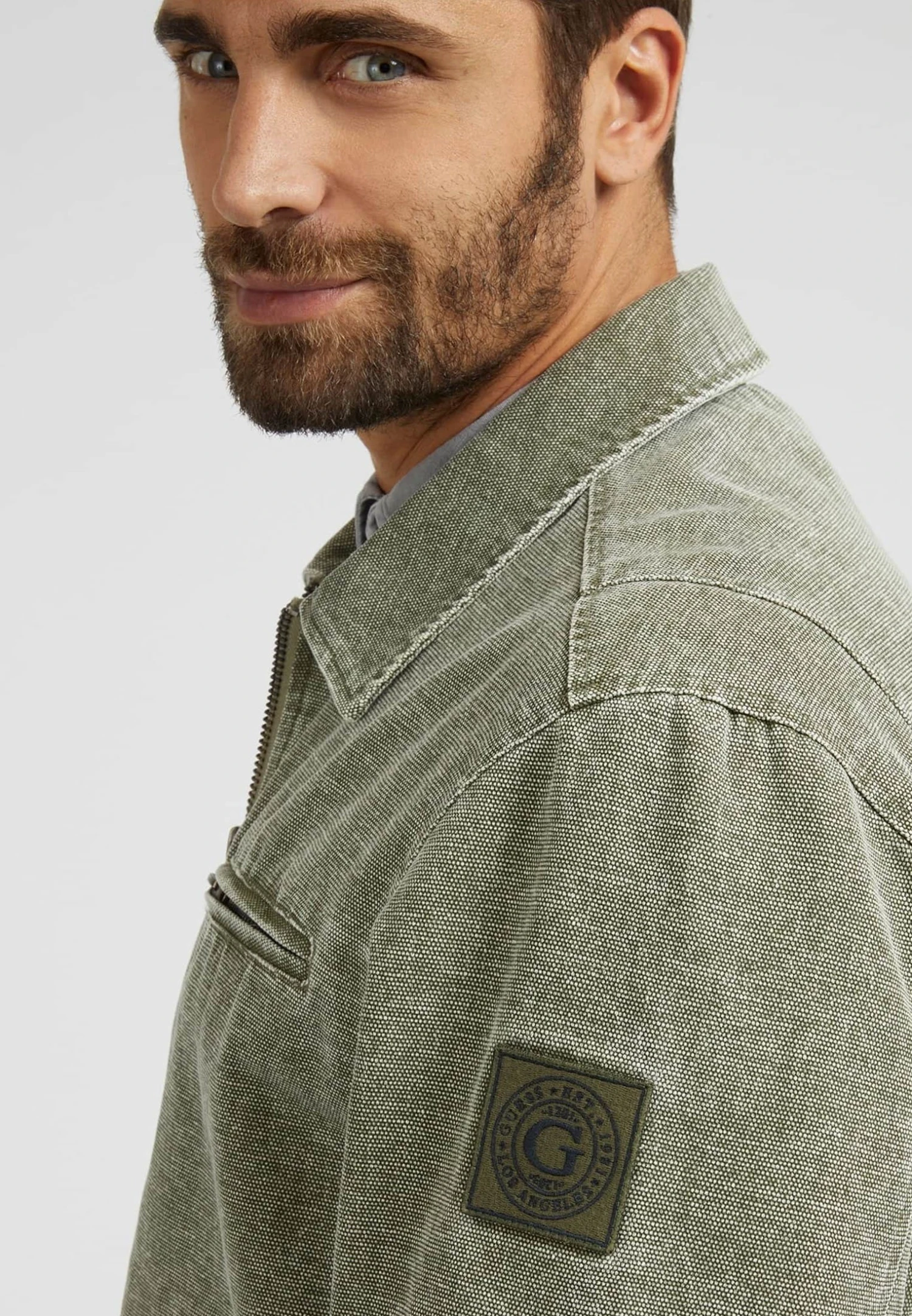 Guess Canvas - Lichte Jas - Grün - Afbeelding 4