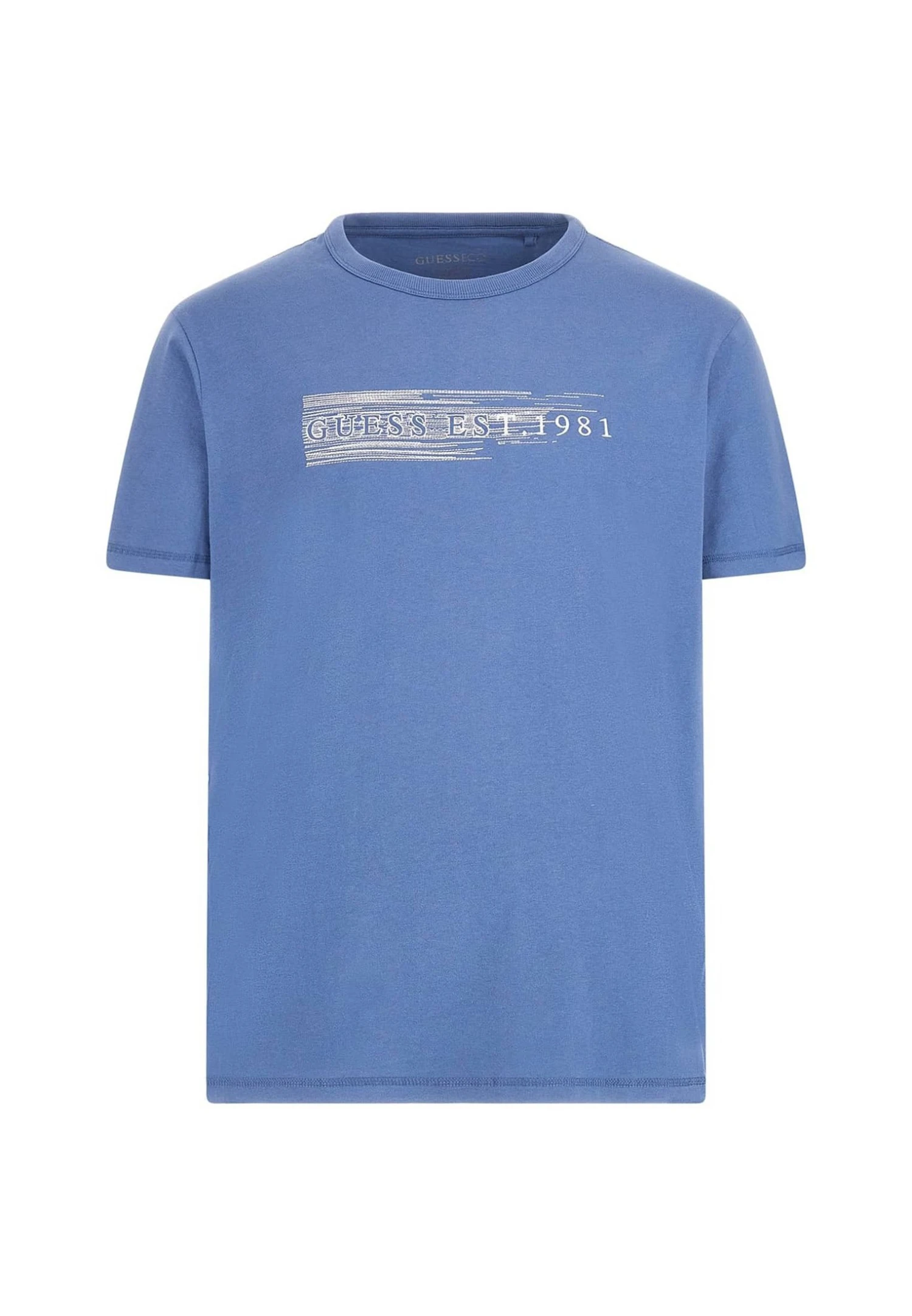 Guess Ss Cn Shaded Logo Tee - T-Shirt Print - Himmelblau - Afbeelding 4