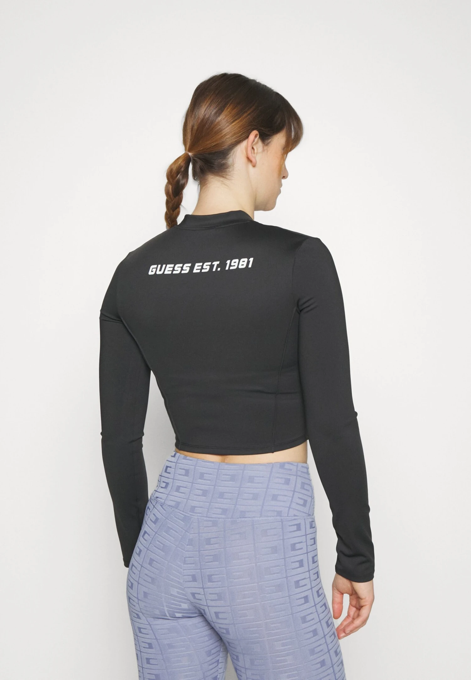 Guess Azalea Zip Active Solid - Longsleeve - Jet Black - Afbeelding 3