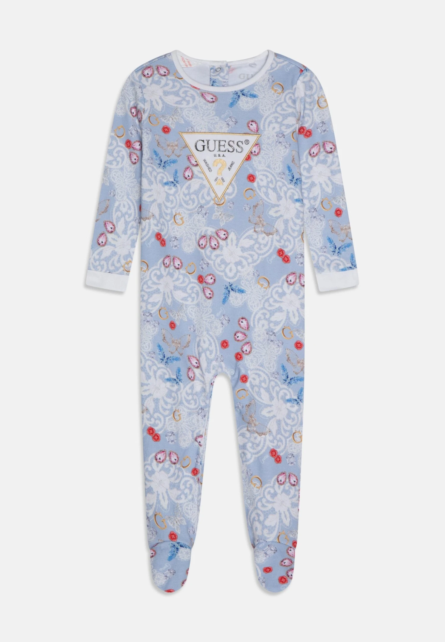 Guess Newborn Interlock Overall Unisex - Kruippakje - Multi-Coloured