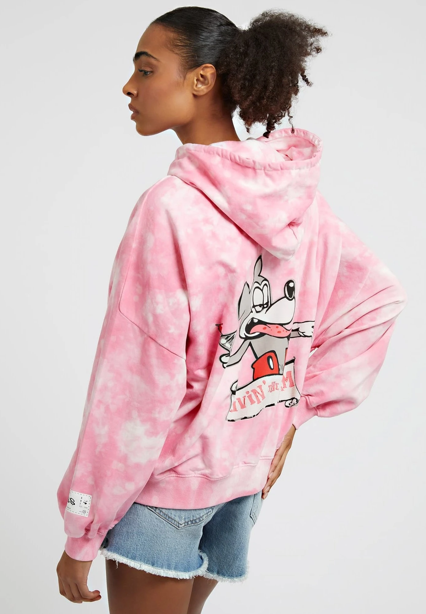 Guess Mit Rückseitigem Graffiti - Hoodie - Rose - Afbeelding 2