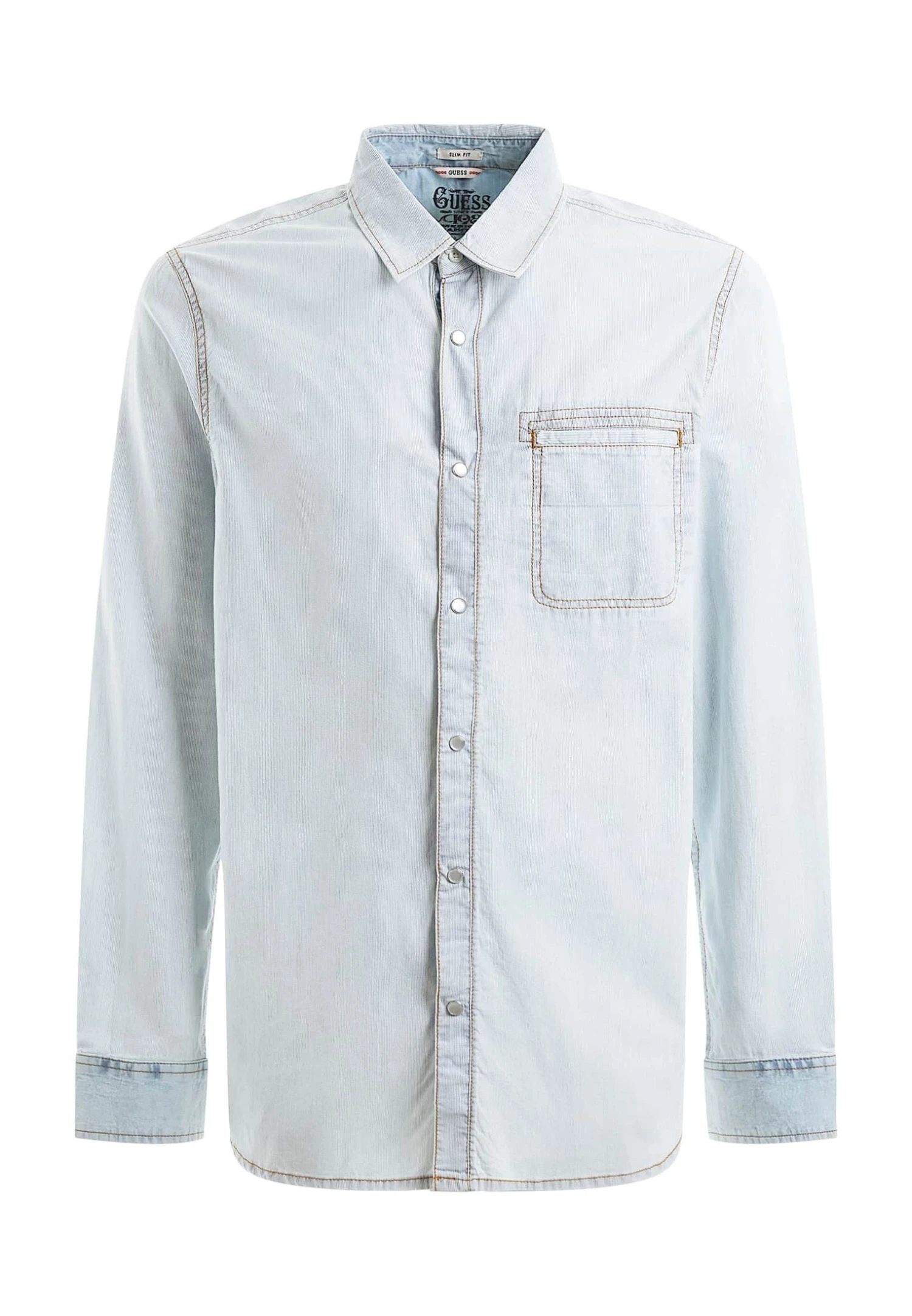 Guess Mit Brusttaschen - Overhemd - Himmelblau - Afbeelding 4