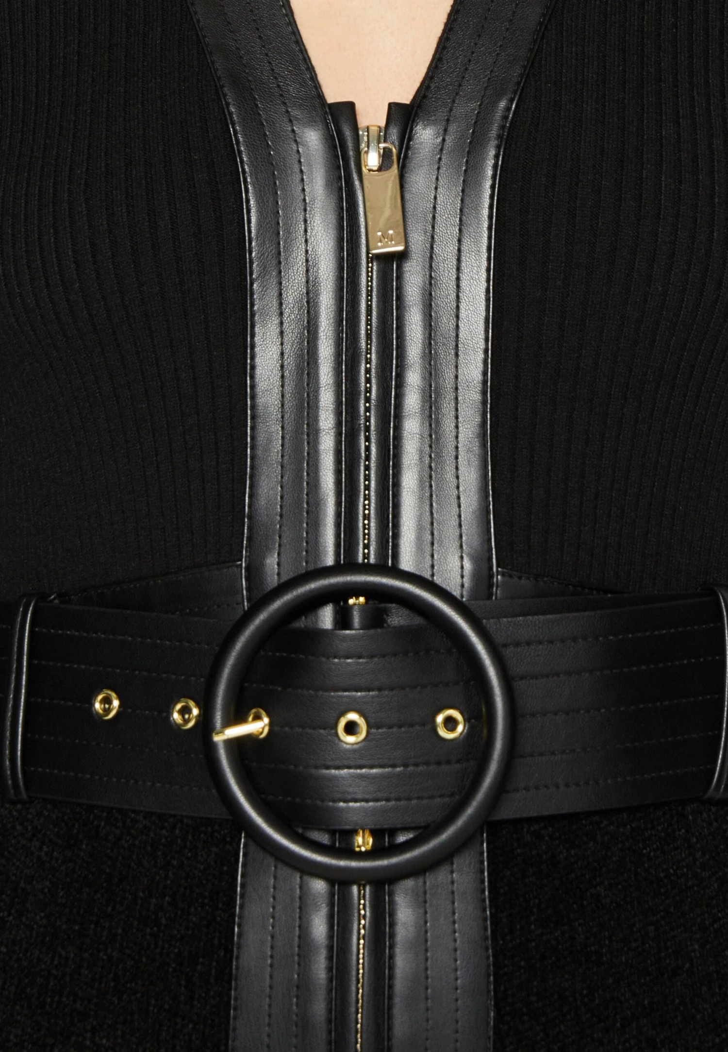 Gio Zipped Dress - Etui-Jurk - Jet Black - Afbeelding 6