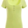 Guess Es Ss Karlee Jewel Btn Henley - T-Shirt Basic - Vert