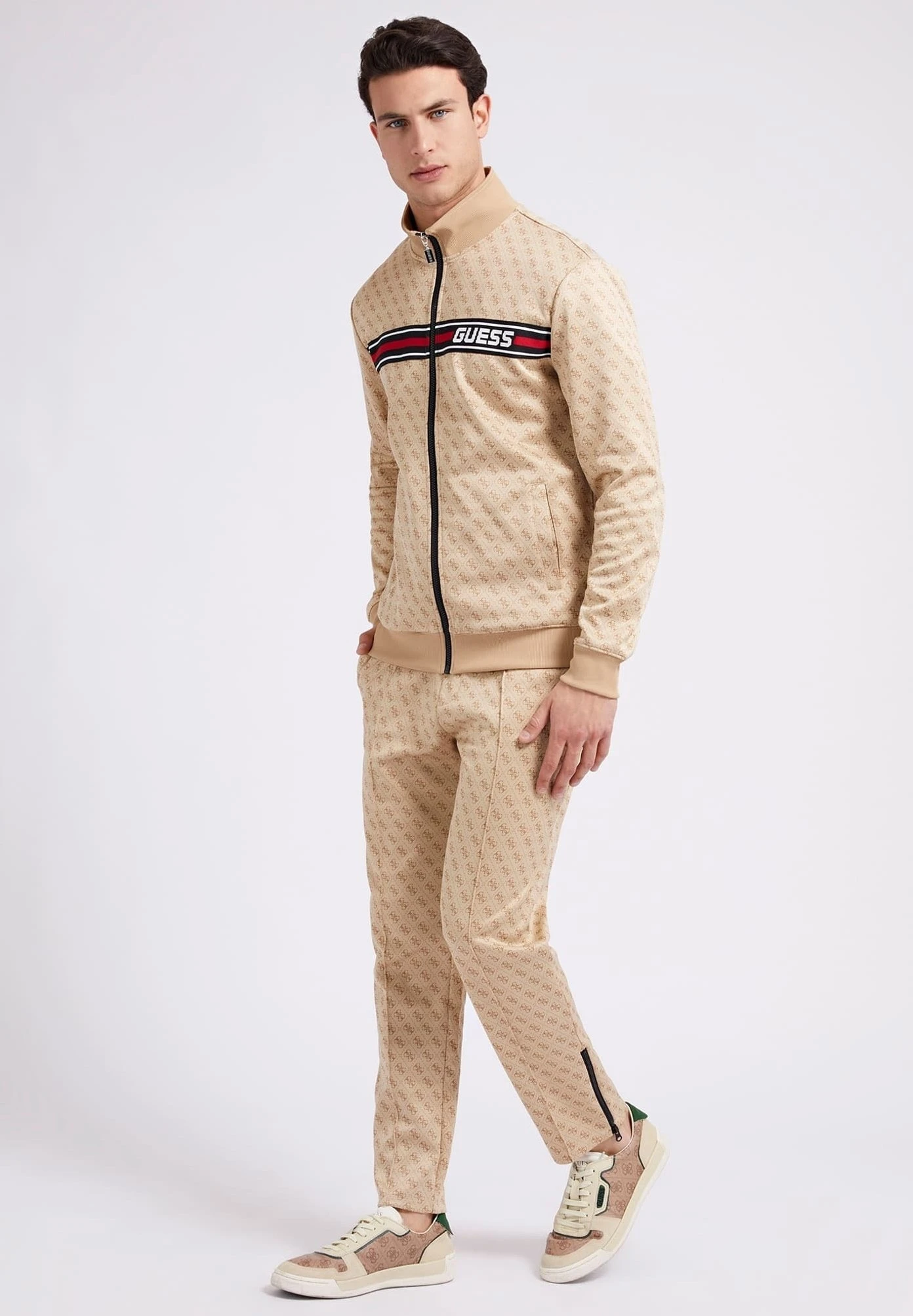 Guess Allover Logo - Trainingsvest - Beige - Afbeelding 2