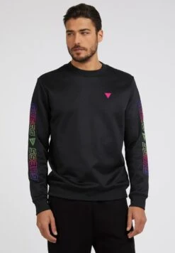 Guess Mit Seitlichem Logo - Sweater - Schwarz